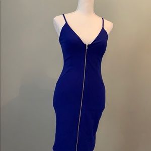 Cobalt blue body con dress